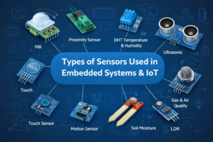 types of sensors used in embedded systems and iot